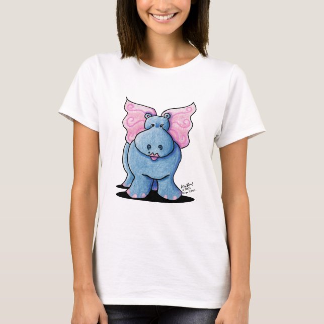 Camiseta Roupa de Hippo Winged (Frente)