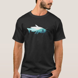 Camiseta Roupa de Homem Bagre Peixe Vintage Minimalista Sel