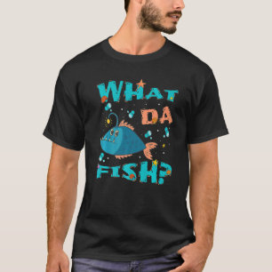 Camiseta Roupa de homem mulher citação What da Fish meme de