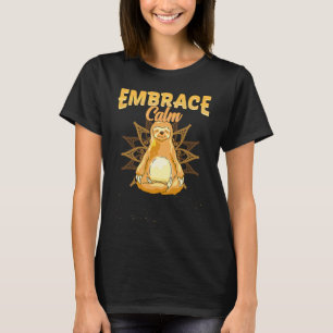 Camiseta Roupa de Ioga de Meditação de Preguiça Animal Iogu