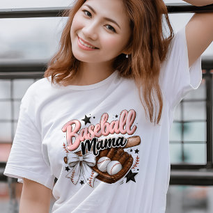 Camiseta Roupa de jogo de beisebol para mães mulheres