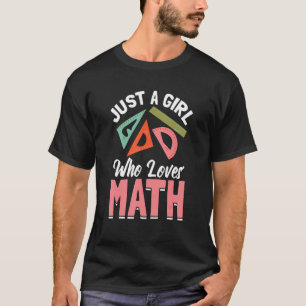 Camiseta Roupa De Matemática Para Raparigas Para O Geek De 