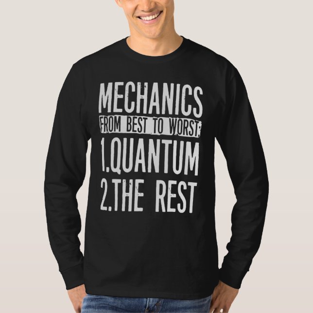 Camiseta Roupa de Mecânica Quântica - Design Mecânica (Frente)