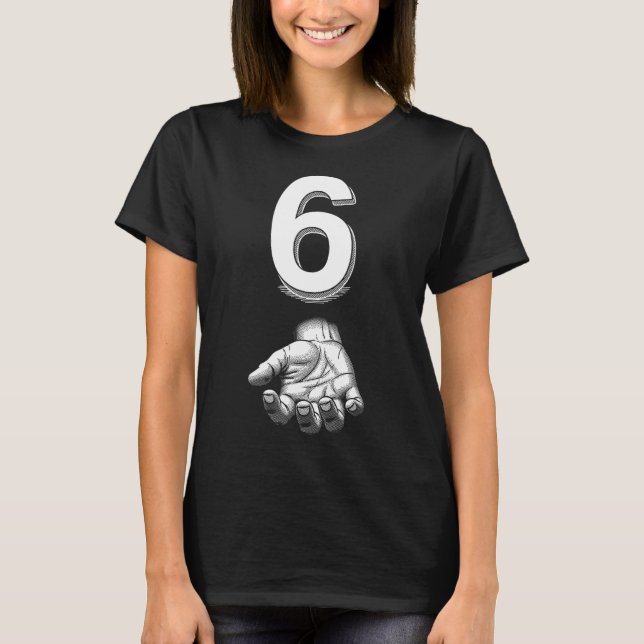 Camiseta Roupa de Memes do Número 6 Combinando 67 Engraçado (Frente)