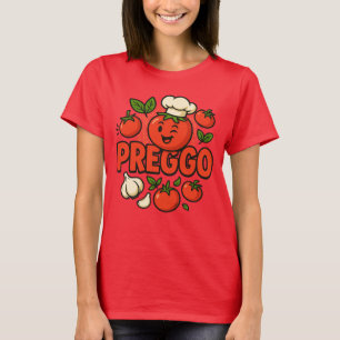 Camiseta Roupa de Molho Preggo Anúncio de Gravidez