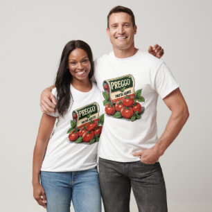 Camiseta Roupa de Molho Preggo Anúncio de Gravidez Prego