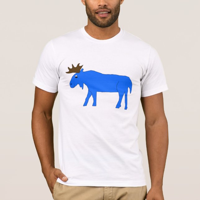 Camiseta Roupa de Moose Azul (Frente)