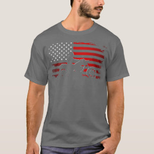 Camiseta Roupa de Motocicleta American Flag - Motocicleta 1