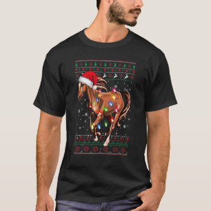 Camiseta Roupa De Natal De Cavalos Pj Festa De Pijama De Ca
