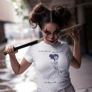 Camiseta Roupa de noiva assustadora