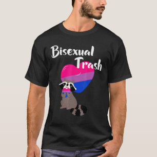 Camiseta Roupa de Panda de Lixo Bissexual Gay Orgulho Bi Co