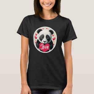 Camiseta Roupa de Panda do Dia dos Namorados Roupa de Amor