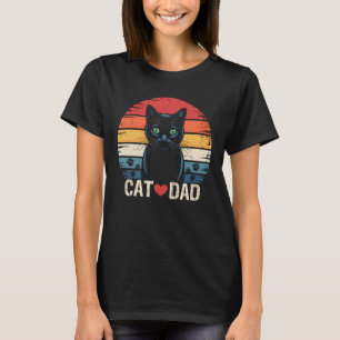 Camiseta Roupa de Papai Gato Vintage Engraçado Gráfico de G