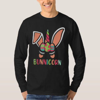 Camiseta Roupa De Páscoa Engraçado Bunnicorn