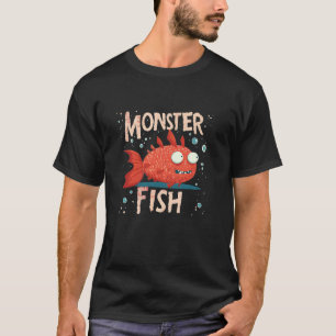 Camiseta Roupa de Peixe Monstro Divertido