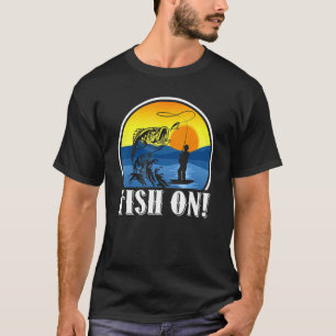 Camiseta Roupa de Pescador de Bass Vintage Pesca de Bass