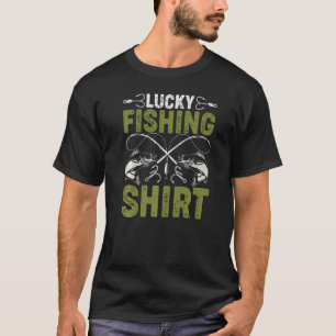 Camiseta Roupa de Pescador Para Crianças Pesca Sortuda