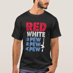 Camiseta Roupa De Pomada De Cor Branca Vermelha E Pew Pew P