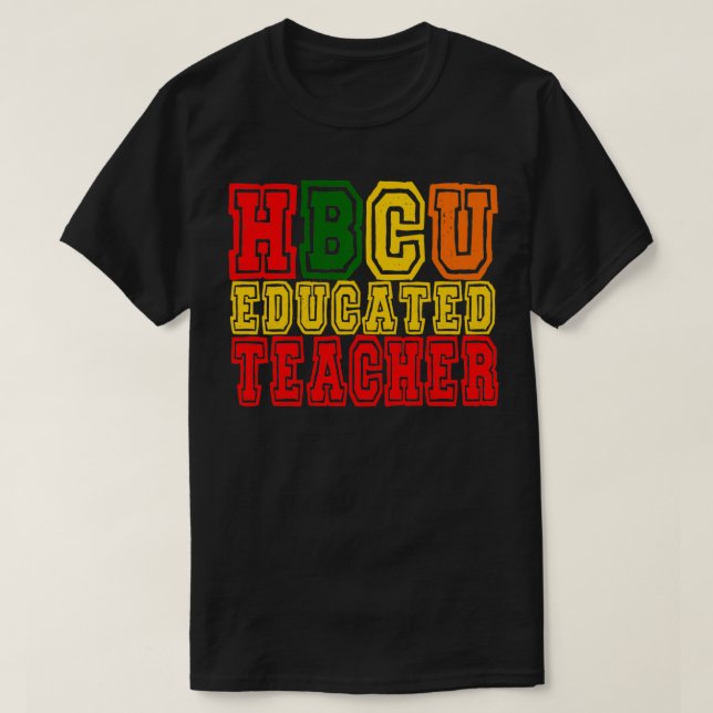 Camiseta Roupa de Professores Educados HBCU para Homens e M (Frente do Design)