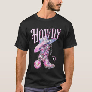 Camiseta Roupa de Rodeio de Discoteca Country de Cowgirl Ho