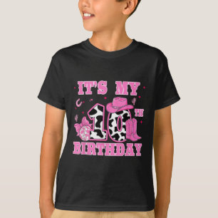 Camiseta Roupa de Rodeio Western Cowg de Aniversário de 10