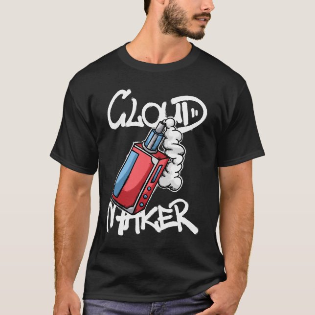 Camiseta roupa de rua vape fumar (Frente)