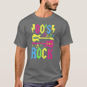 Camiseta Roupa de show de rock dos anos 80 Moda dos anos 80
