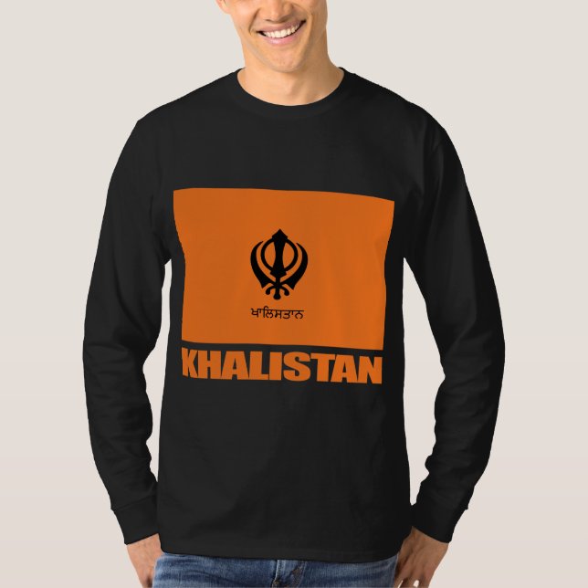Camiseta Roupa de Sinalizador do Khalistan (Frente)