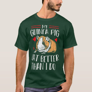 Camiseta Roupa De Suíno-Guiné Mulheres Crianças-Guiné Porco