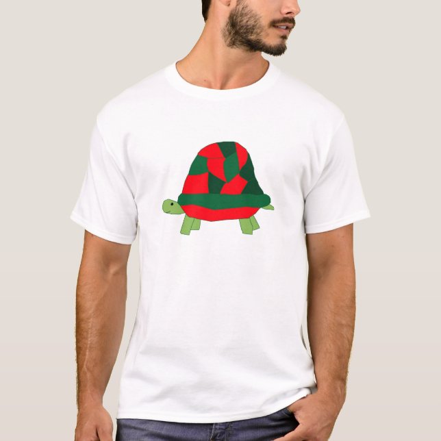 Camiseta Roupa de Tartaruga de Natal (Frente)