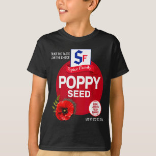 Camiseta roupa de tempero de Halloween de semente de papoul