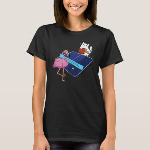 Camiseta Roupa de Tênis de Mesa Damas Gato Flamingo Tênis d