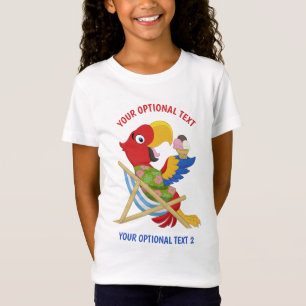 Camiseta Roupa de texto personalizada para Beach Macaw
