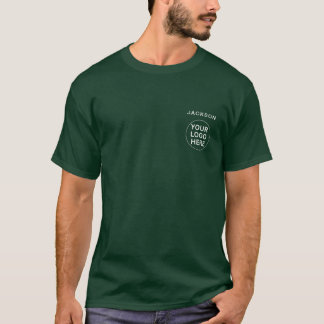 Camiseta Roupa de Trabalho de Empresa Verde Floresta Profun