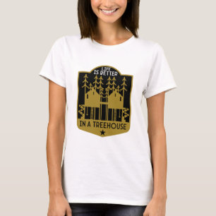 Camiseta Roupa De Treehouse E Decoração