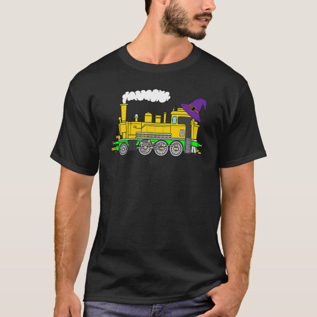 Camiseta Roupa de Trem Locomotivo com o Figurino de Hallowe (Frente)