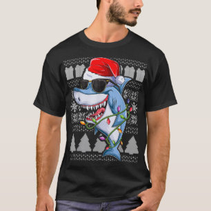 Camiseta Roupa de Tubarão Santa Claus, Doce Feio, Criança