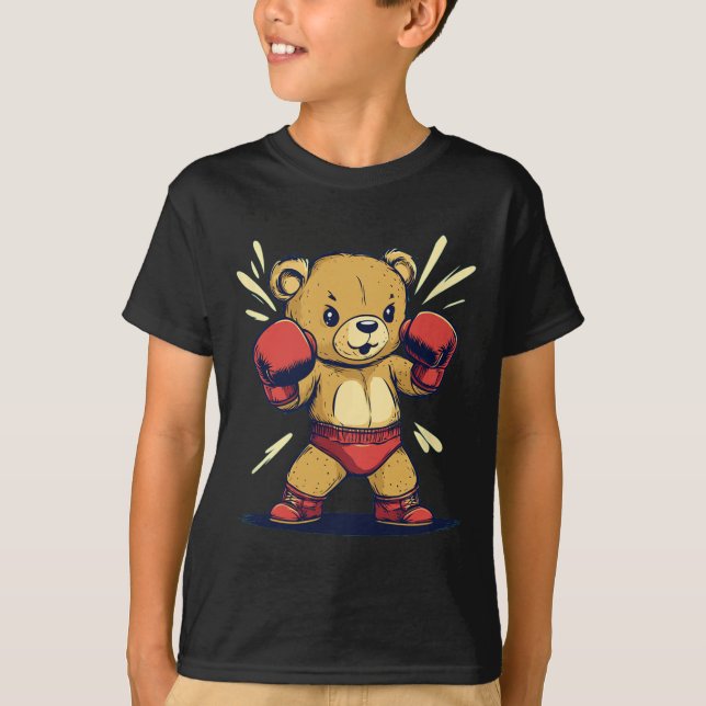 Camiseta Roupa De Urso Esportivo Para Amantes De Luvas E Bo (Frente)