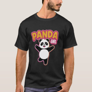 Camiseta Roupa de Ursos Panda Feminina para Crianças e Jove