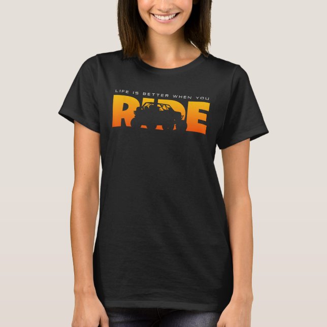 Camiseta Roupa de VEA para fora da estrada - Quad Road Quad (Frente)