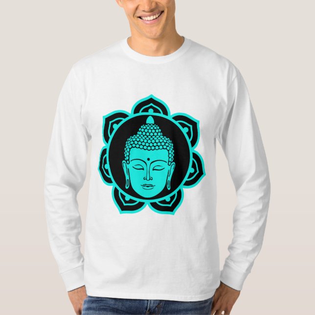 Camiseta Roupa de Vestuário da Meditação Budista (Frente)