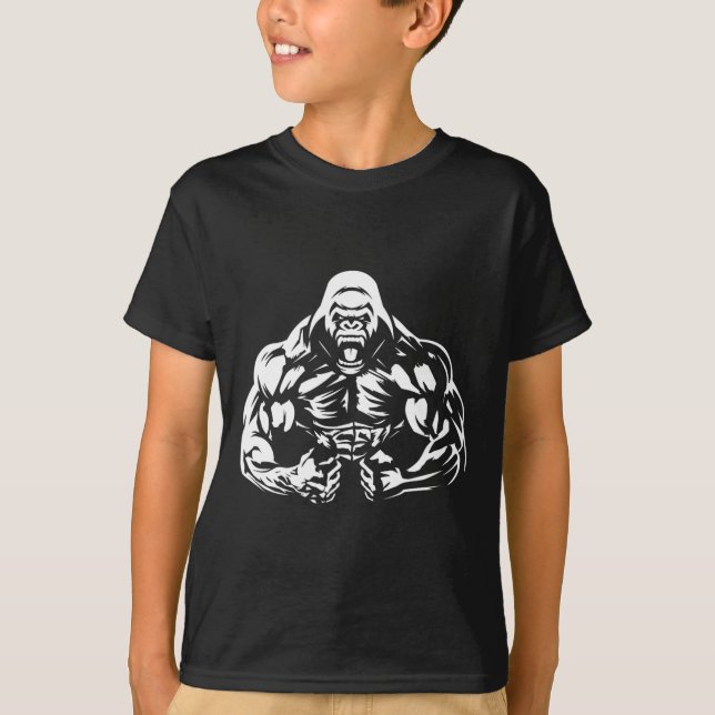 Camiseta Roupa de Workout Gorilla de Malhação Vegan (Frente)