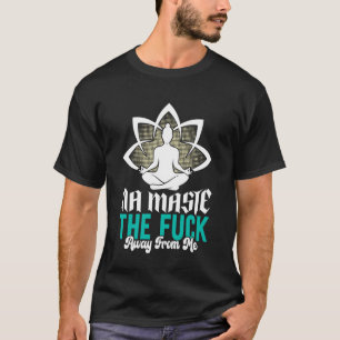 Camiseta Roupa de Yoga NAMASTE LONGE DE MIM Engraçado Aggro