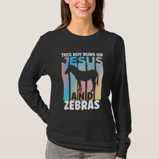 Camiseta Roupa de Zebra para Amantes de Zebras para Rapazes