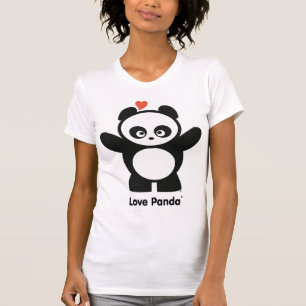 Camiseta Roupa destruído Panda® das senhoras do amor
