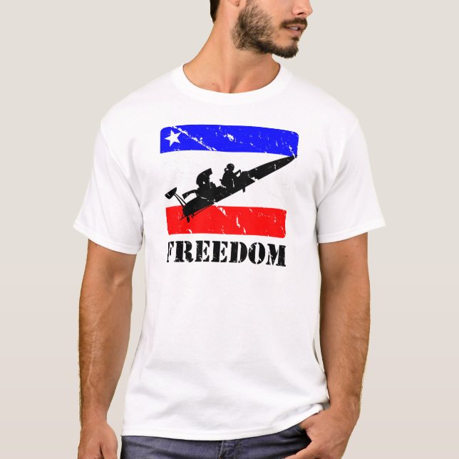 Camiseta Roupa do Arrasto-Barco da liberdade (Frente)