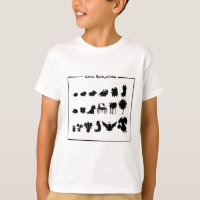 Roupa do design da evolução da vaca