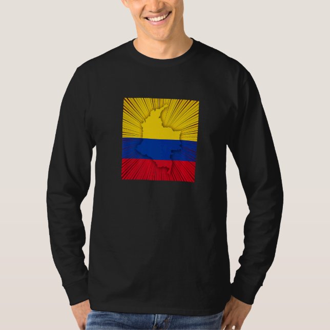 Camiseta Roupa do Dia da Independência da Colômbia (Frente)