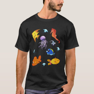Camiseta roupa do mundo do peixe