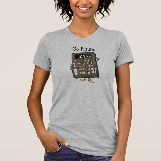 Camiseta Roupa do t-shirt da calculadora dos desenhos (Frente)